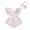 Pink, variant on Bagilaanoe Newborn Easter Outfits Baby Girl Rompers Dress Print Fly Sleeve Bodysuits   Headband 3M 6M 12M 18M Infant Patchwork A-line Dresses