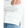 thumbnail image 4 of Time and Tru Women's Chenille Cable Knit Crewneck Sweater, Midweight, Sizes XS-XXXL, 4 of 5