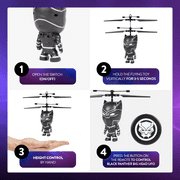 Marvel 3.5 Inch Black Panther Flying Figure IR Helicopter