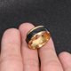 thumbnail image 2 of EeaseMX Anillo de acero inoxidable de 8 mm resistente a la decoloración por calor, elegante anillo redondo, regalo de cumpleaños, número 13, dorado, 2 of 7
