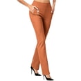 thumbnail image 2 of Pants for Women Solid-Color Yoga Golf Pant High-Waisted Stretch Slim-Fit Casual Pants with Pockets L, 2 of 9