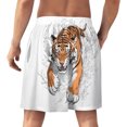 thumbnail image 2 of NICKSUN Shorts de Pyjama Amusants pour Hommes, Bas de Pyjama Doux avec Poches, Tigre, S, 2 of 6