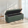 thumbnail image 2 of VASAGLE EKHO Collection - Storage Ottoman Bench Entryway Bedroom Bench 25 Gallons Mid-Century Modern Loads 660 lb Forest Green, 2 of 6
