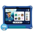 thumbnail image 1 of Open Box Onn 10.1" Kids Tablet, 32GB, 2 GHz Octa-Core, 3GB RAM, Blue, Bumper Case with Kickstand, 1 of 6