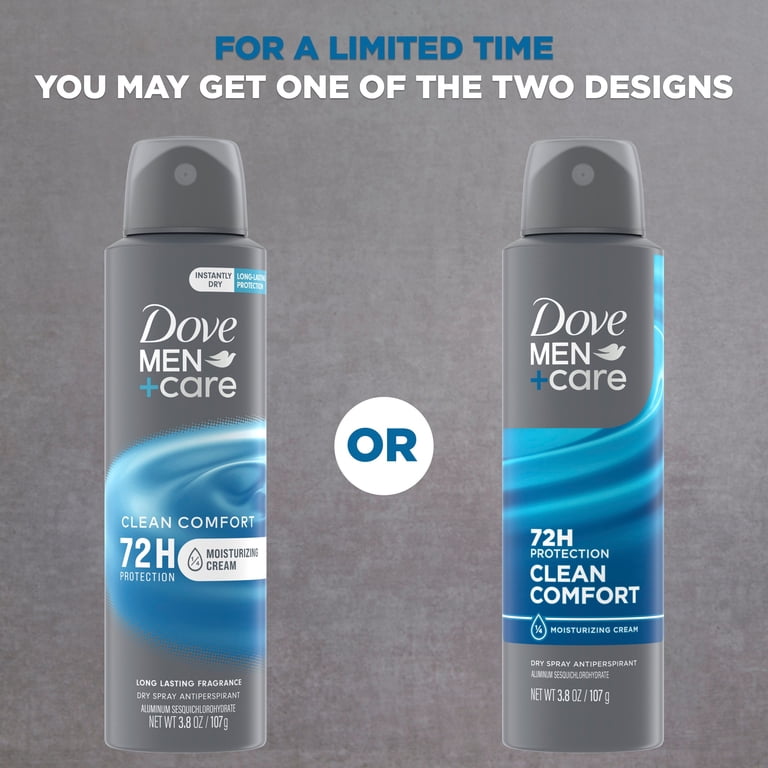 Dove Men+Care Long Lasting Antiperspirant Dry Spray, Clean Comfort