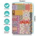 thumbnail image 5 of Boho Retro Floral Pet Feeding Mat-Abstract Art Absorbent Pet Placemat for Food and Water Bowl, with Waterproof Rubber Backing, Quick Dry Water Dispenser Mat for Dog and Cat (16"x24"), 5 of 7