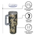 thumbnail image 2 of Camouflage 40oz Tumbler– Stainless Steel Insulated Tumbler with Handle and Straw, Large Capacity Travel Cup for Hot & Cold Drinks, 2 of 6