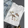 thumbnail image 3 of Sea Turtles And Moluscs Art Shaped T-Shirt Women -Image by Shutterstock, Female 3X-Large, 3 of 4