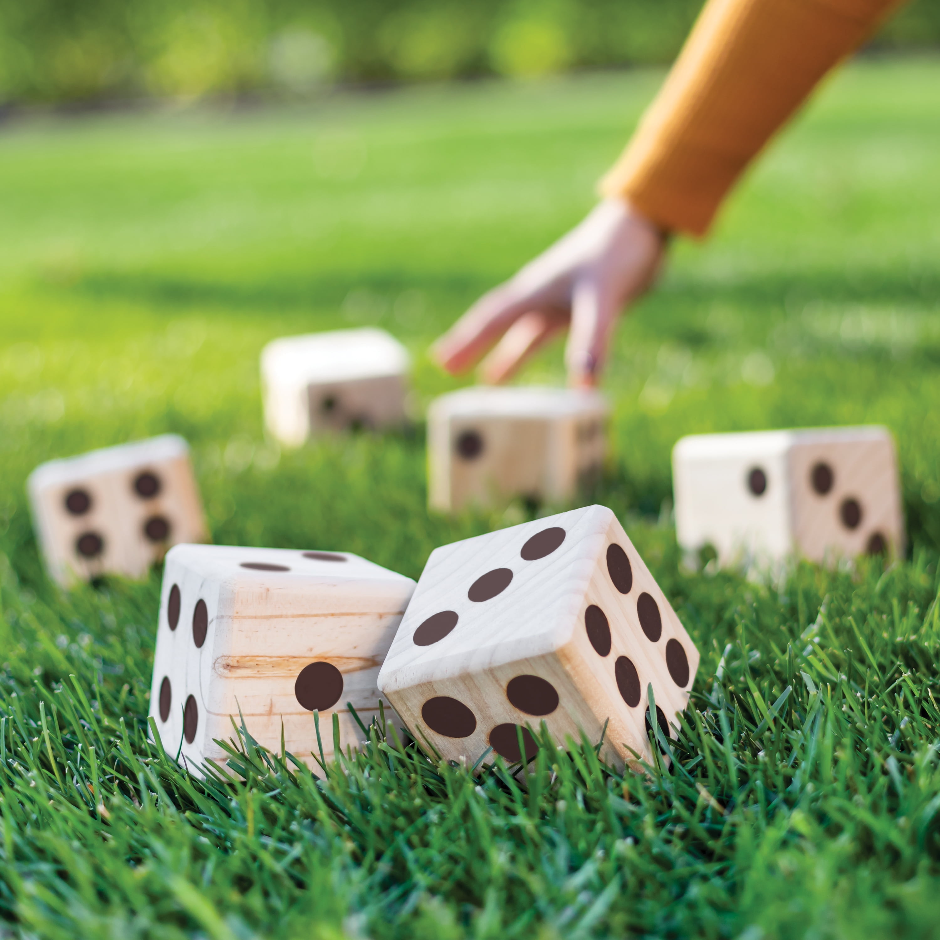 Wild Sports Giant Yard Dice Outdoor Party Game Wood 6-Piece