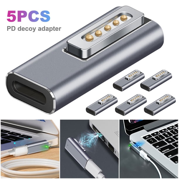 Adaptador Magnético USB PD Tipo C para Convertidor Carga Rápida MacBook Pro