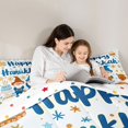 thumbnail image 5 of Feelyou Cute Hanukkah Gnome Queen Comforter Set for Teen, Winter Xmas Snowflake Bedding Sets, Happy Chanukah Reversible Bedding Comforter Set, Breathable Home Decor, 3-Piece, 5 of 8