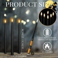 thumbnail image 3 of HSHDLDF 24 Packs Flameless Taper Candles Battery Operated 11 Inch Long Candle Light LED Flameless Candlesticks Fake Candles Flickering Tapered Candles for Valentine's Day, Wedding(Black), 3 of 7