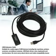 thumbnail image 4 of Long USB Extension Cord, Flexibility USB Extension Cable Wide Compatibility 480Mbps Transfer Speed 33FT PVC  For Camera For Keyboard, 4 of 8