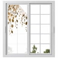 thumbnail image 2 of Brown Eucalyptus Leaves Window Privacy Film, Summer Watercolor Leaf Static Cling UV Sun Blocking Tint Film Heat Control Windows Films for Bedroom Bathroom, Window Stickers 23.6"x59", 2 of 8