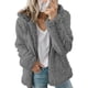 thumbnail image 1 of Chaqueta Ligera y Cálida para Mujer con Capucha y Cremallera, Estilo , Ideal para el Invierno. Gris Oscuro XL, 1 of 6