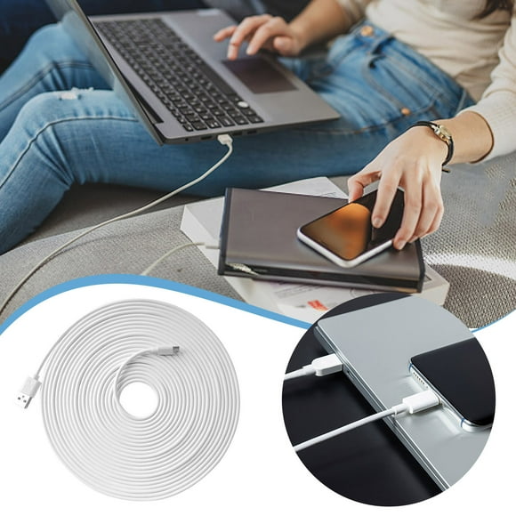 2 Pack 23FT Power Extension Cable for Wyze Cam Pan for Wyze Cam V3 for Wyze Cam Pan V2 for YI Dome Home Camera for Nest Cam for Cloud Camera Durable Charging Cable for Securi