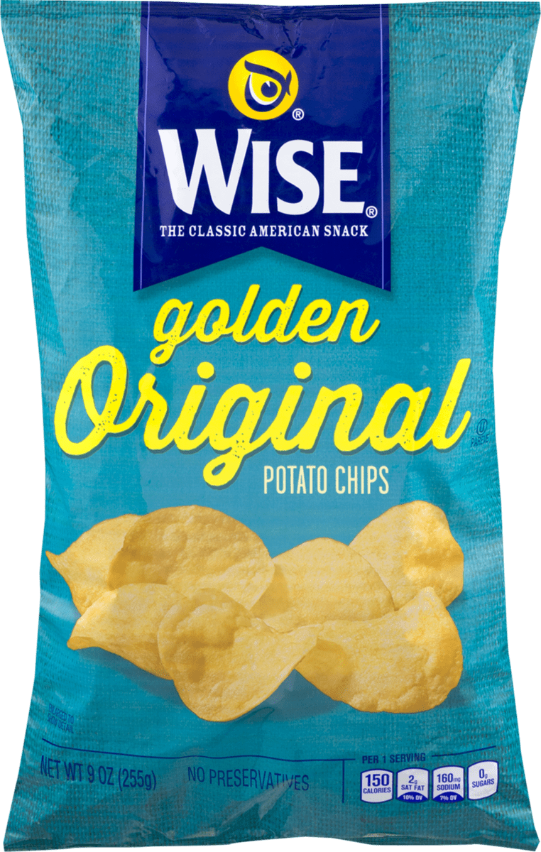 Wise Foods Golden Original Potato Chips 9.0 oz. Bag (4 Bags) Walmart
