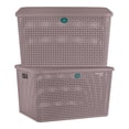 thumbnail image 1 of 2 Cajas Multiusos Med Rattan Biodegradable #corazonesrosas, 1 of 5