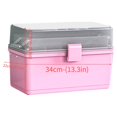 thumbnail image 4 of Guardoinrt Box Portable Pill Box Transparent Cover Household Multi-layer Emergency Container for Car Home School Travel Pink, 4 of 6