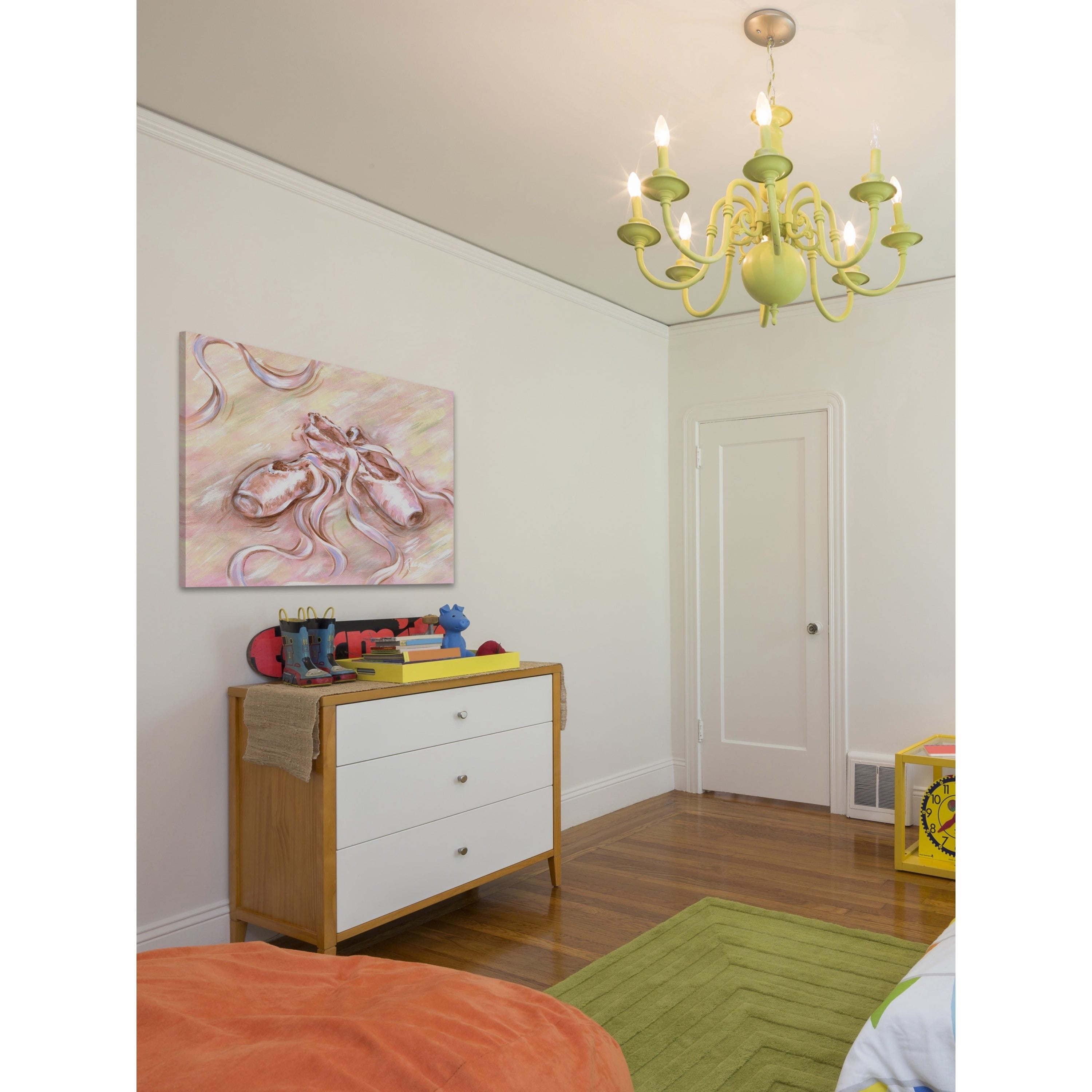 Marmont Hill "Toe Shoes" by Reesa Qualia Painting Print on Wrapped Canvas