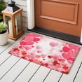 thumbnail image 4 of Pink Love Entryway Rug 2'x3'&nbsp; Non Slip Front Door Mats, Valentine's Day Fantasy Heart Romantic Modern Entrance Rugs Indoor Outdoor Carpet, Washable Floor Mats Small Area Rug for Bedroom Kitchen, 4 of 8