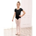 thumbnail image 3 of Stelle Ballet Leotards Bow Back Short Sleeve leotard for Girls/Toddlers/Kids Dancewear,Black,2-3T, 3 of 7