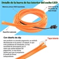 thumbnail image 3 of Tira de Luces LED para Coche Iluminación Interior Naranja con Modo de Música, 3 of 7