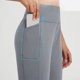 thumbnail image 3 of Pantalones de Yoga de Cintura Alta para las Mujeres Color Sólido Cadera Bolsillos Elásticos Medio Pantalones Cortos, Pantalones Deportivos de Fitness, Poliéster Toda la Temporada, 3 of 6