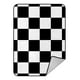 GCKG Damier, Blanc Noir Damier Motif Couverture Polaire Jeter Couverture 58x80inches – image 1 sur 4