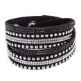 thumbnail image 3 of SmartBy Women Faux Leather Shiny Hot Fix Rhinestone Inlaid DIY Multilayer Bracelet Gift, 3 of 8