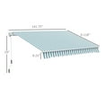 thumbnail image 3 of 12' x 10' Retractable Awning Patio Awnings Sun Shade Shelter with Manual Crank Handle, 280g/m² UV & Water-Resistant Fabric and Aluminum Frame f, 3 of 6