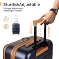 thumbnail image 4 of New York Xpress 3 Piece Hardside Luggage Set Expandable Front Opening Suitcase with TSA Lock, 20/24/28in, Blue, Cy2431, 4 of 10