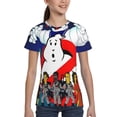 thumbnail image 4 of Ghostbusters Stay Puft Youth Unisex T-Shirt Crewneck Short Sleeve Double-Sided Print Tee Shirts Top For Boys Girls Kid Teen Small, 4 of 6