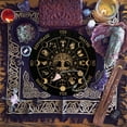 thumbnail image 3 of 7.8" Witch Pendulum Board Wooden Dowsing Planchette with Rose Quartz Crystal Dowsing Pendulum Witchcraft Divination Tool for Spirit Altar Decoration - Annual Horoscope Wheel & Tree of Life, 3 of 9