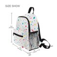 thumbnail image 3 of FORMRS Kids School Backpack with Front Zippered Pocket 12" Student Travel Daypack, White Retro Pattern, 3 of 6