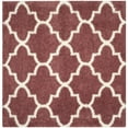 thumbnail image 6 of SAFAVIEH Montreal Lennart Geometric Quatrefoils Shag Area Rug, Rose/Ivory, 6'7" Round, 6 of 9