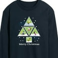 thumbnail image 3 of Peanuts - Christmas - Merry Christmas Triangle Tree Stamps - Men's Long Sleeve T-Shirt, 3 of 5