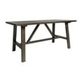 thumbnail image 2 of Emma + Oliver Solid Wood Farmhouse Trestle Coffee Table in Dark Gray, 2 of 11