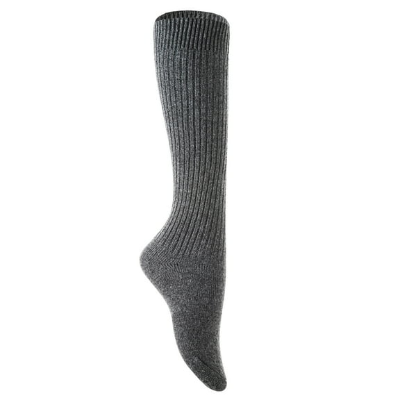 Lian LifeStyle Women's 4 Pairs Knee High Knitted Wool Socks Stripped FS05 Size 7-9(Grey)