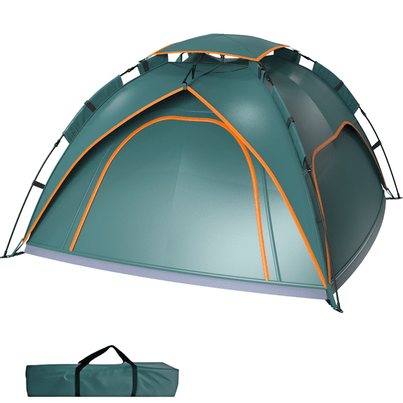 Yacona 2-3 Person Tents for Camping, Instant Pop up Tent for Outdoor Hiking Backpacking, Waterproof, Green