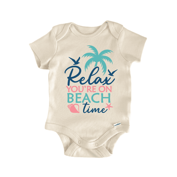 Relax You'Re Beach Time Newborn Baby Bodysuit