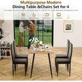 thumbnail image 6 of 47.24 Inch Dining Table for 4, Modern Mid Century Farmhouse Wood Dining Table, Space Saving Wooden Rectangle Table for Kitchen, Small Apartment, Office & Living Room, 6 of 7