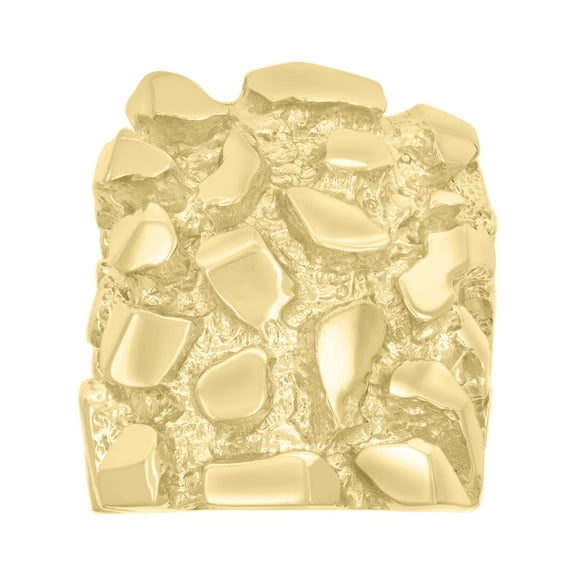 10k Yellow Gold Mens Nugget Ring