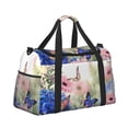 thumbnail image 2 of Disketp Butterfly And Flowers Bolsa de Viaje Tipo Duffle, Bolso de Mano para Fin de Semana para Mujer, Bolsa de Gimnasio Ligera para Hombre, Esencial para Viajes, 2 of 7