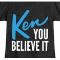 thumbnail image 3 of Barbie - Ken You Believe It - Girls Fitted Short Sleeve Graphic T-Shirt, 3 of 5