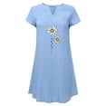 thumbnail image 3 of Sexy Vestidos Cortos de Verano para las Mujeres 2025 Moda Suelta de Ocio Vestido de Manga Corta con Cuello en V, Vestido Casual de Rodilla, 3 of 8