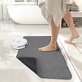 thumbnail image 5 of Bathroom Rug,Rubber Bath Mats for Bathroom,No Slip Bath Rugs,Machine Washable,Low Pile,Absorbent Dark Gray,20" x 32", 5 of 6