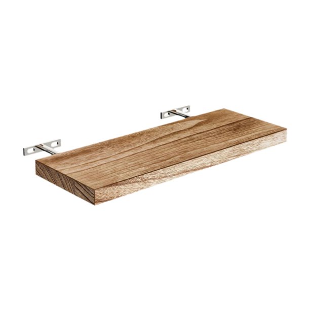 Estante de pared de madera para decoración de pared, estante de exhibición para libros, montado en la pared marrón