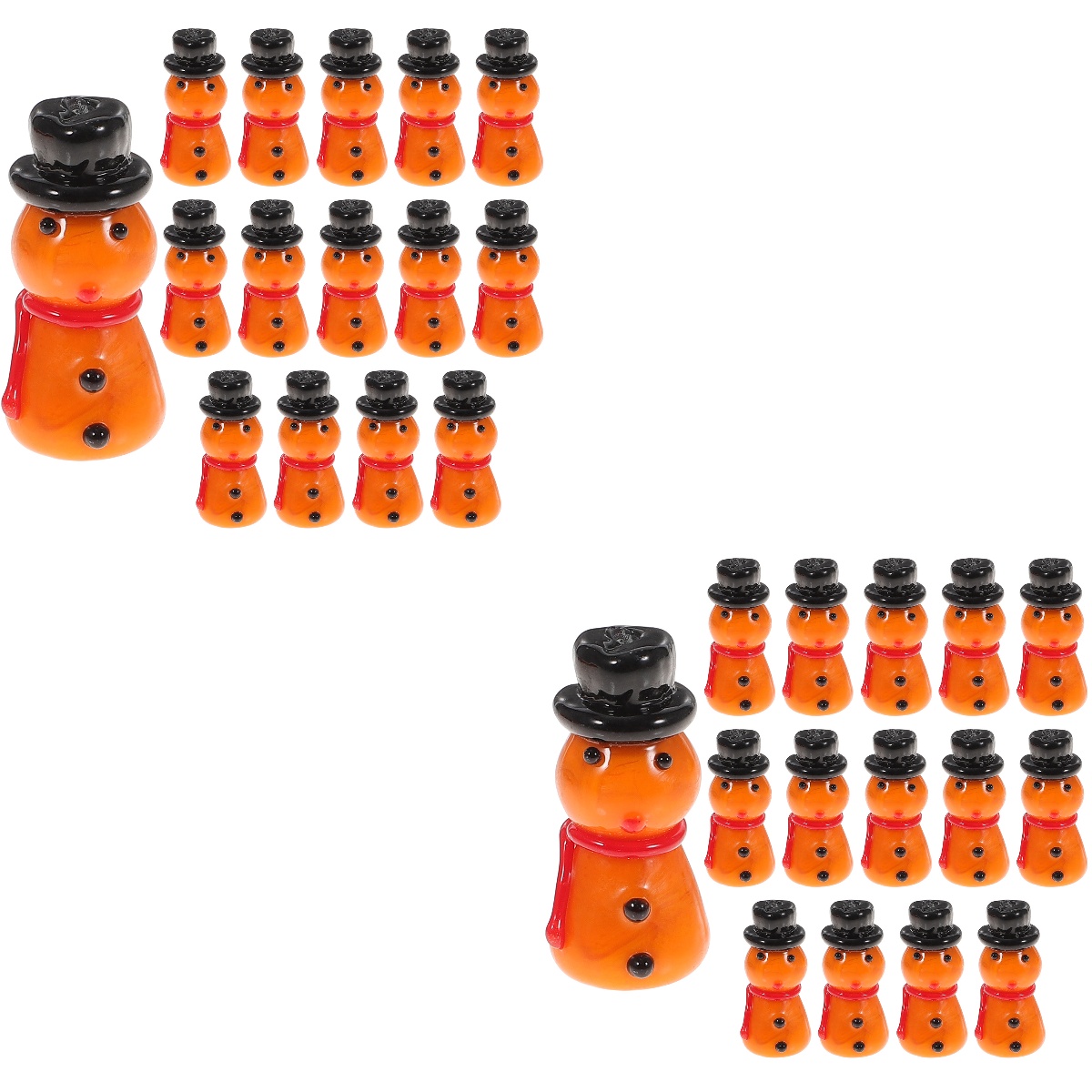 Narrster 30 Pcs Christmas Glass Beads Loose Beads DIY Jewelry Beads Random Style