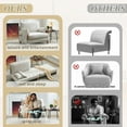 thumbnail image 6 of Villeston Accent Chair, convertible Sofa Bed ,mid-century modern for Bedroom Living Room, Beige, 6 of 9